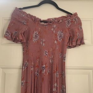 Floral Urban Outfitters Off the Shoulder dress